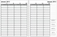 Large Desk Planner Calendar Foramt, Appointment Book Format
