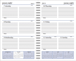 Weekly Planner Calendar Format