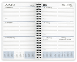 5 x 8 Weekly Planners Format